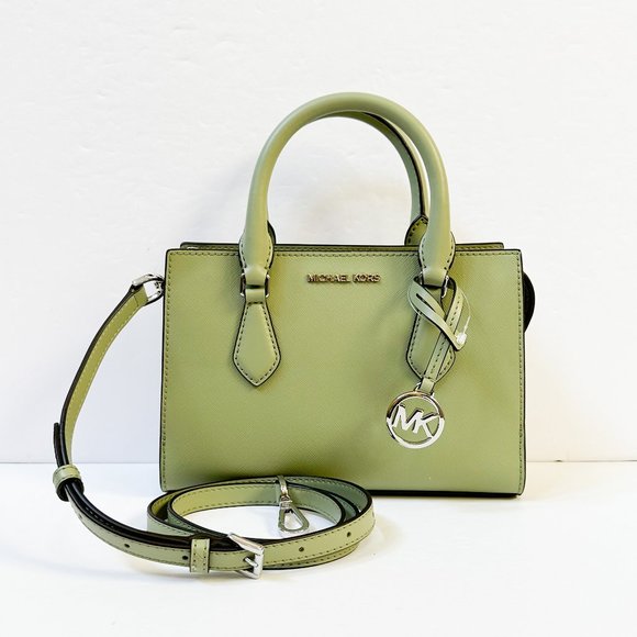 Michael Kors Sheila Small MINI Satchel Shoulder Crossbody Bag Light Sage - Picture 4 of 13